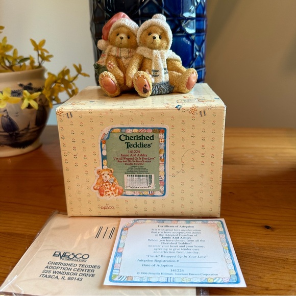 Cherished Teddies Jamie & Ashley 1996 “I’m All Wrapped Up in your Love” - Picture 2 of 7